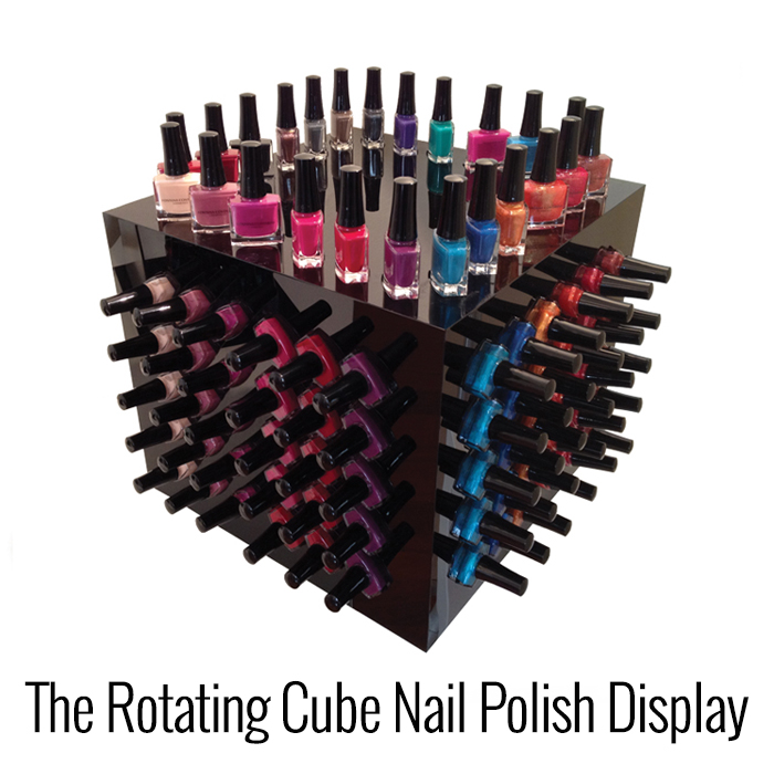 The Rotating Cube Nail Polish Display